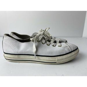 CONVERSE White Leather All Star Sneakers Shoes  Women's size: 5.5